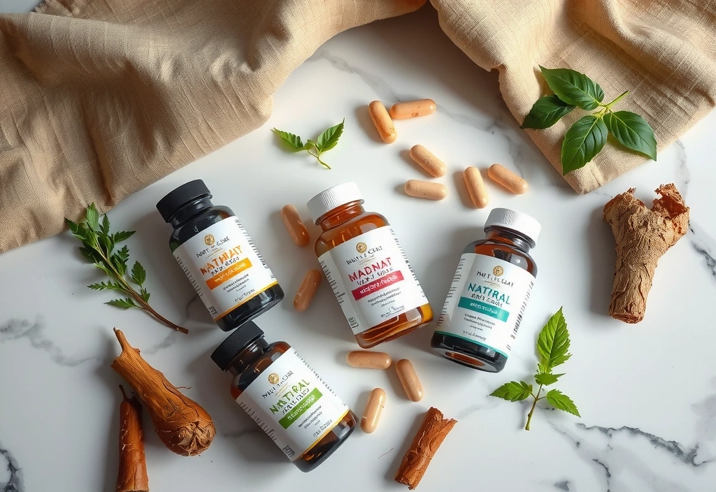 Natural male vitality supplements with herbs and botanicals